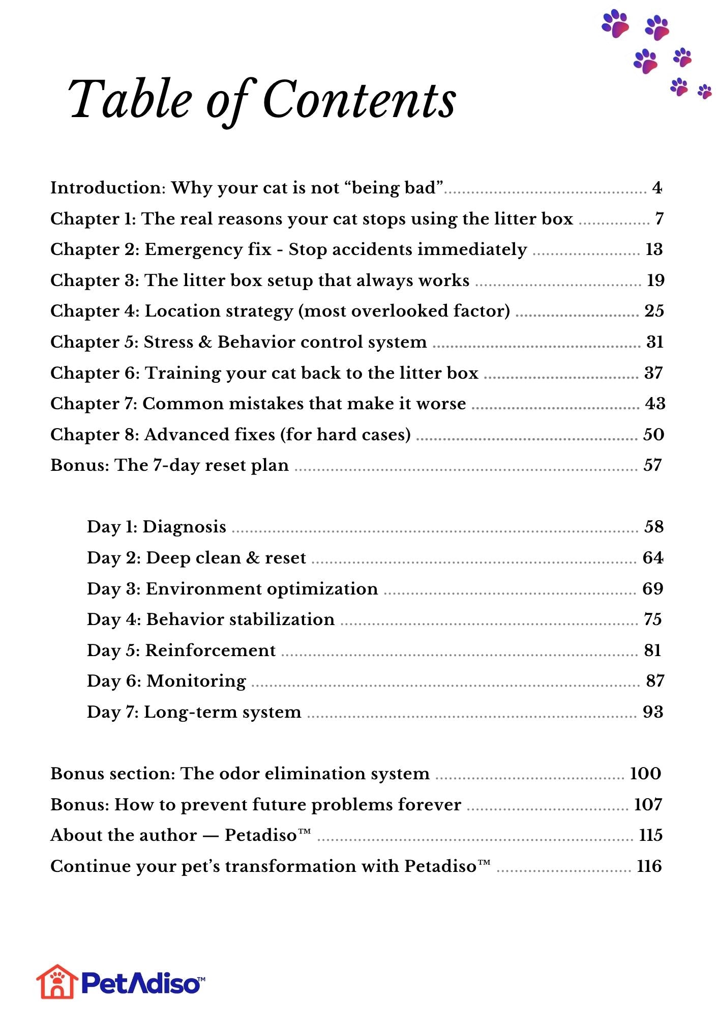 Preview page 1 from Stop Litter Box Problems in 7 Days