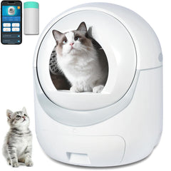 Smart Self-Cleaning Cat Litter Box XL (80L) with App Control & Odor Elimination